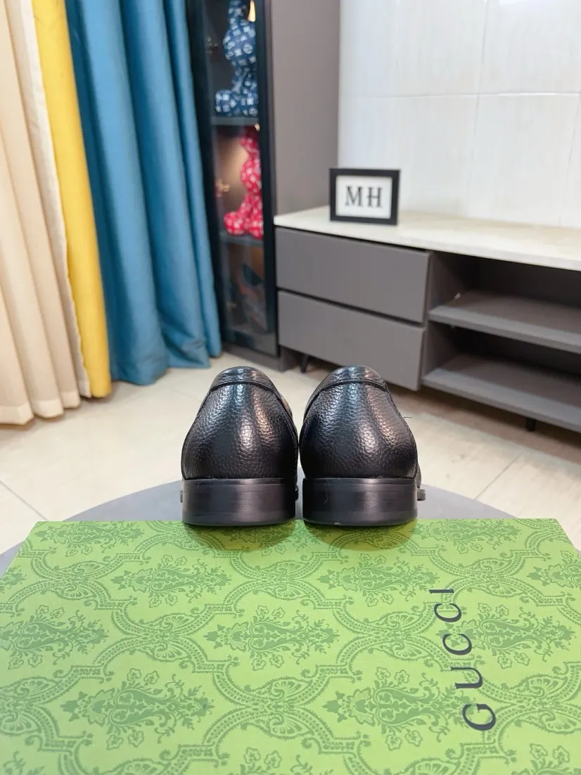Men's Men's Shoes 💰458🌹🌹【GUCCI】The most popular classic Gucci leather shoes. Synchronized with the official website, the upper is made of Italian first-layer cowhide ➕cowhide lining, with unique brand and unique craftsmanship. Highlighting the hot style of the new year. Stop hesitating, stop wandering, get it now. Number: 38--44
